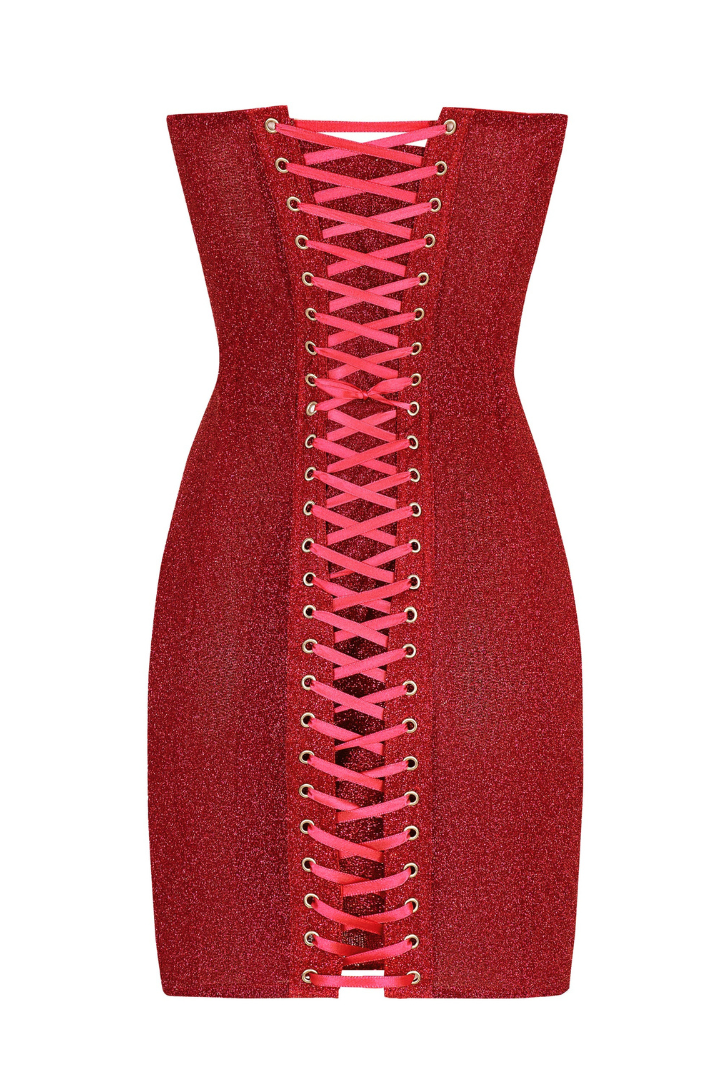 Akilani - Bold Red Corset Dress