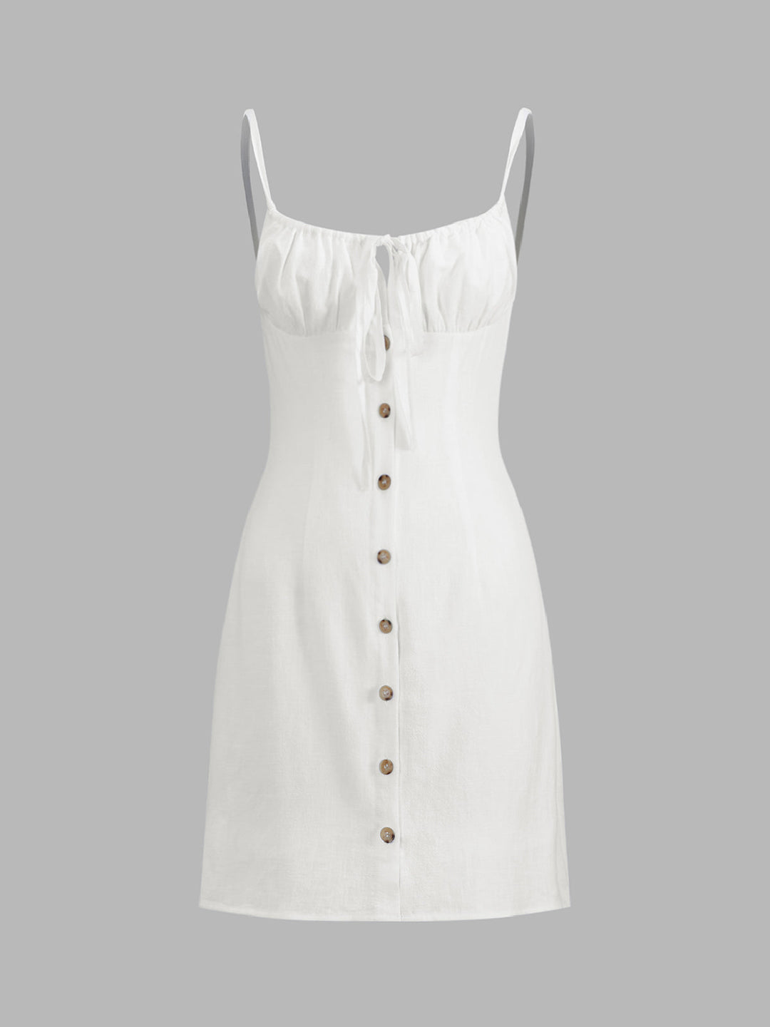 CANDICE - Linen Plain Mini Dress