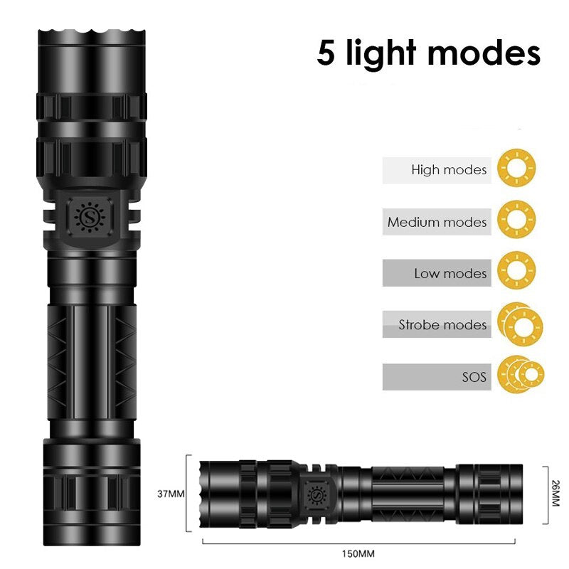 XHP100 SUPER BRIGHT FLASHLIGHT