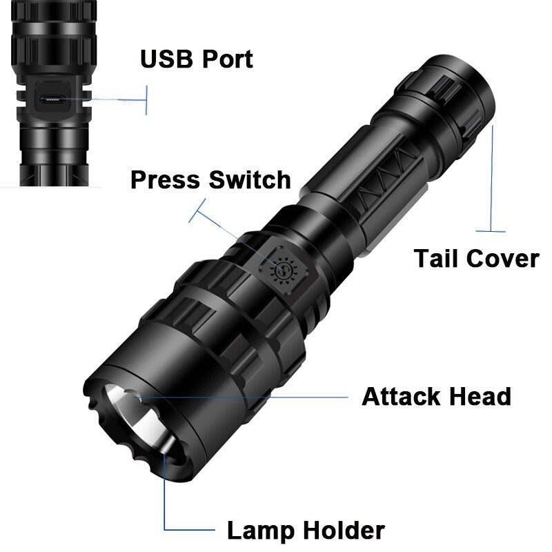 XHP100 SUPER BRIGHT FLASHLIGHT