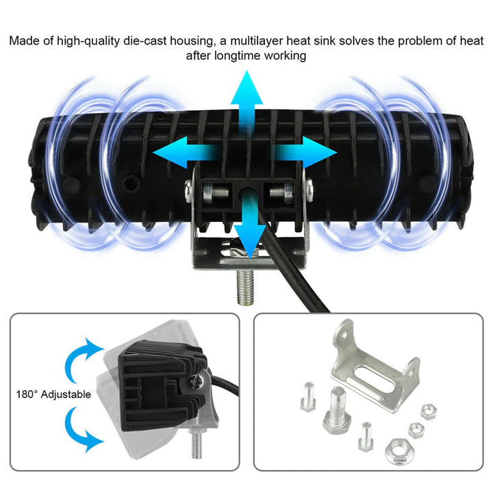 Car Spotlight Flood Lamp 6 LED