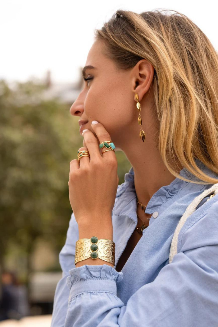 Green Jasper Cuff